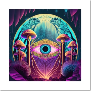 Mushroom Evil Eye Posters and Art